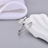 Buyee 925 Sterling Silver Fashion Ring Finger Light Zircon Contracted Cupid's Arrows Ring for Woman Party Fine Jewelry Circle 4