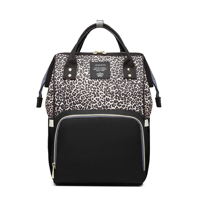 

NEW Diaper Bags Backpack Mummy Diaper Handbag Large Capacity Leopard Print Waterproof Maternity Nursing Baby Nappy Backpack
