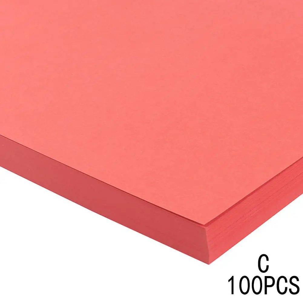 100 шт./лот A4 цветная бумага для печати 70 г детская бумага плотный корабль оригами ручной работы плотная бумага картон DIY M9J5 - Цвет: C