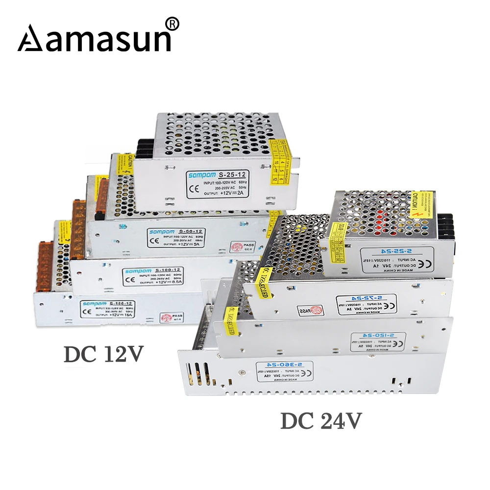 DC 12V 24V 1A 2A 3A 5A 6.5A 8.5A 10A 15A 20A 30A 504W 360W Питание источник трансформатор AC85-265V DC/DC 12V 24V Мощность адаптер