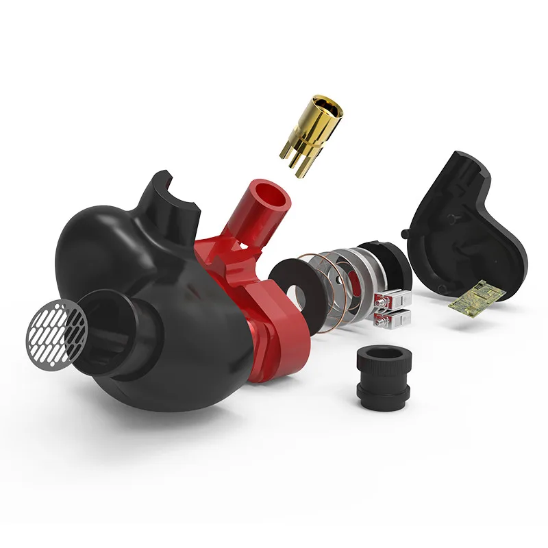 BGVP DMG 2DD+4BA Hybrid Earphone CNC Metal HiFI DJ Monitor Earphones with Mic 5N OCC Cable DIY Tuning Nozzles for Audiophile