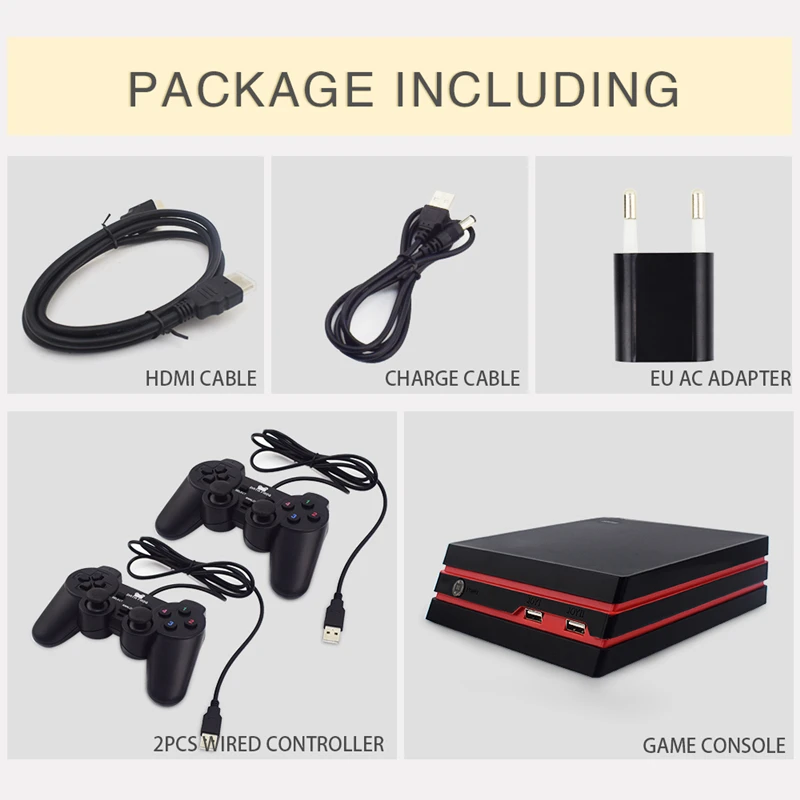 Data Frog Retro Video Game Console With 2.4G Wireless/Wired Gamepads 600 Games For HDMI Family TV Game Console For GBA/SNES