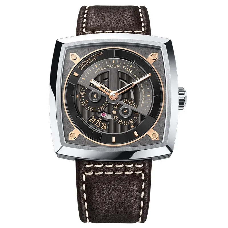 AGELOCER спортивные мужские часы, большой швейцарский бренд, водонепроницаемые военные часы, механические наручные часы, мощность, Reseve, 42 часа, 5603A2 - Цвет: 5603A2