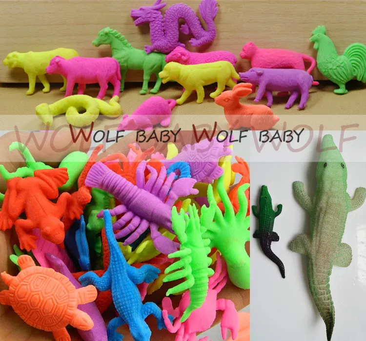 1kg/bag ocean animal growing toy wholesales Marine biology Plastic toys