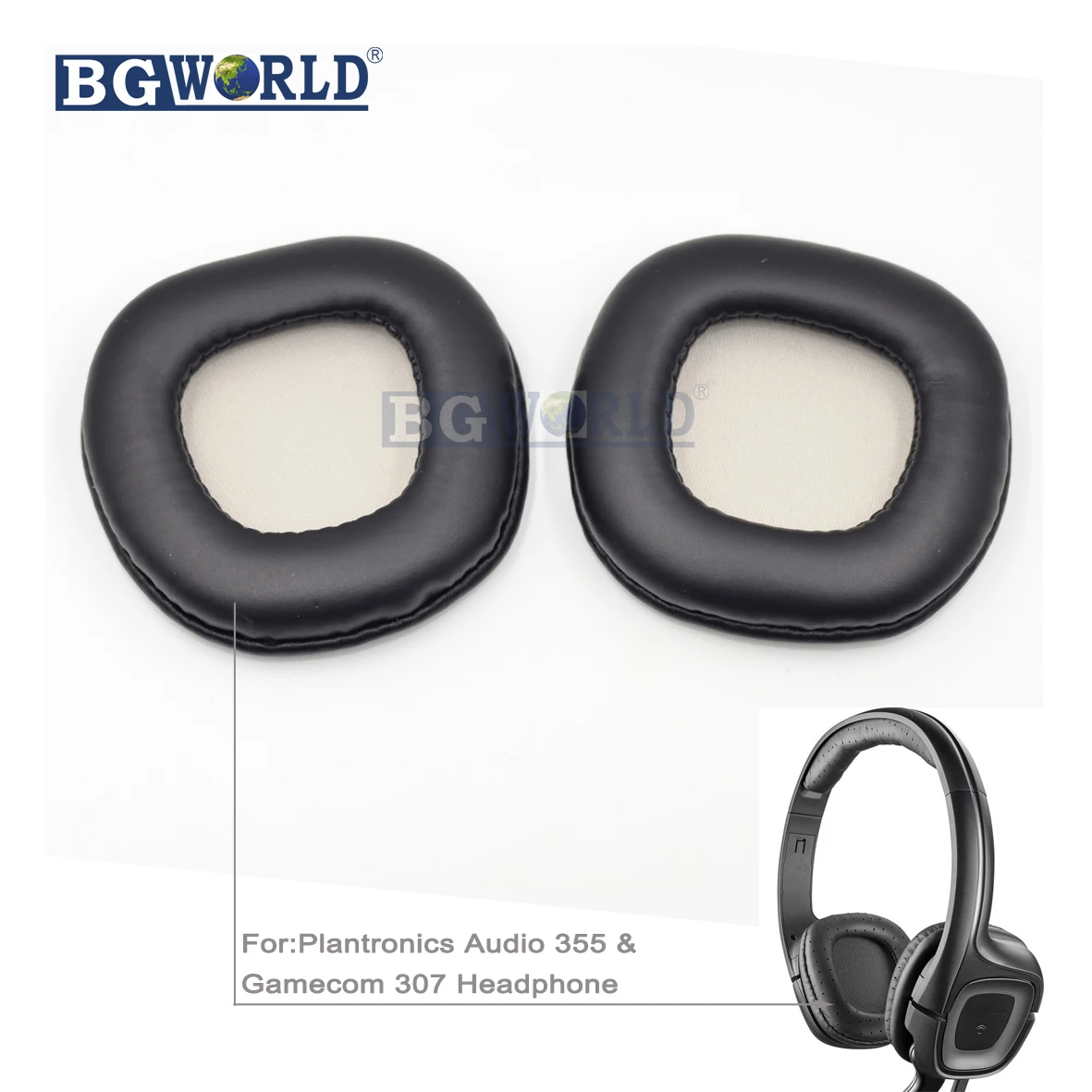 BGWORLD Замена амбушюры поролоновая накладка подушка для Plantronics Audio 355 и Gamecom 307