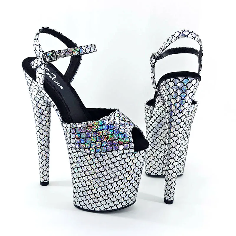 Leecabe/новые материалы; женские босоножки на платформе с закрытой пяткой; обувь для танцев на шесте; обувь на высоком каблуке 8 дюймов; женская обувь