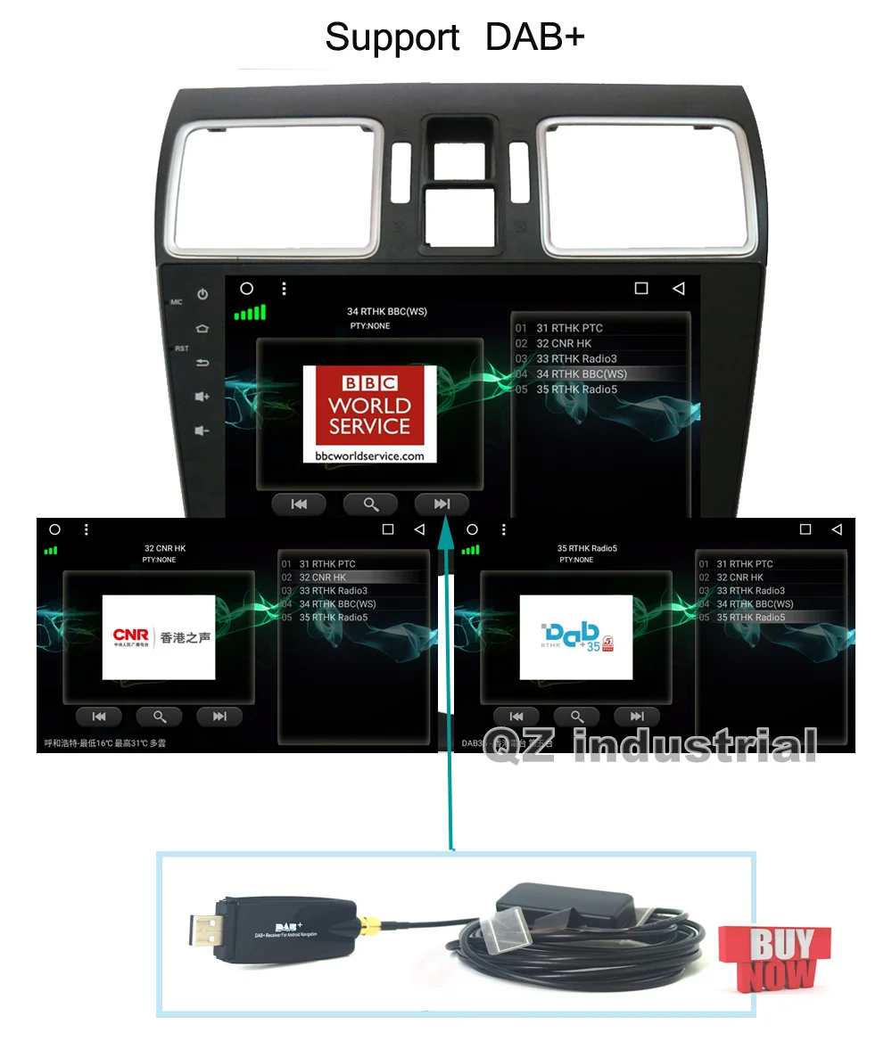 Excellent QZ industrial HD 9inch Android T3 8.1 for Forester XV 2017 Car DVD Player With Canbus 3G 4G GPS WIFI Navi Radio Stereo RDS Map 13