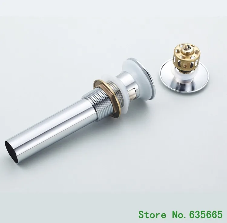 Modern Brass Chrome Bathroom Lavatory Sink Basin Drain Water Drainage