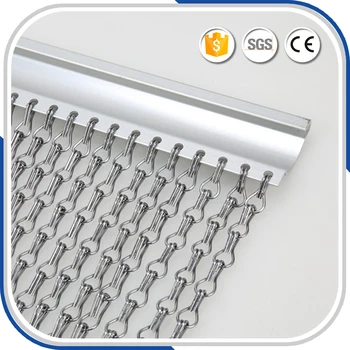 

Sliver Aluminum Anodized Chain Link Door Curtains Against Flying Insects
