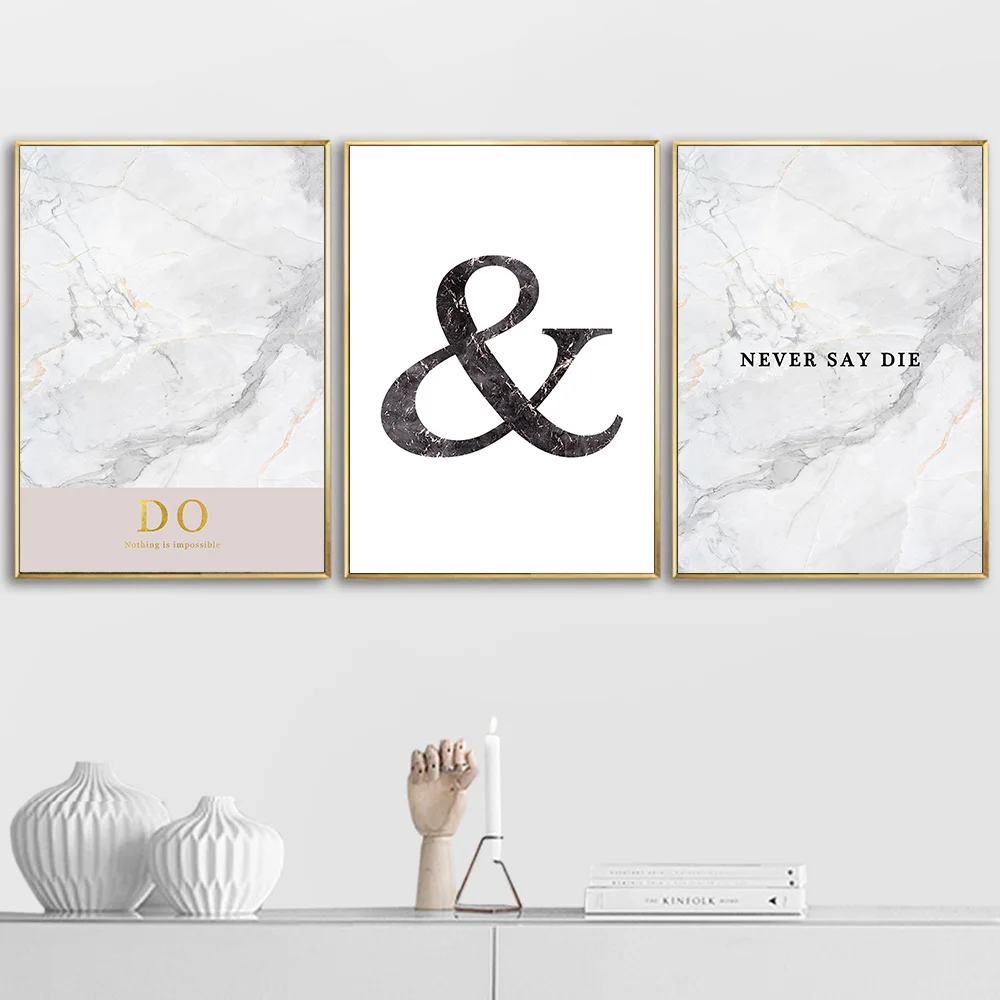 

Marble Canvas Painting Nordic Posters And Prints Minimalist Poster Quote Wall Prints Decor Quotes Painting Canvas Print Unframed