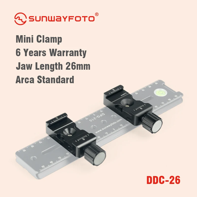 SUNWAYFOTO DDC-26 головка штатива быстросъемный зажим для DSLR 26 мм Винт зажим для ручек адаптер Arca Swiss совместимый