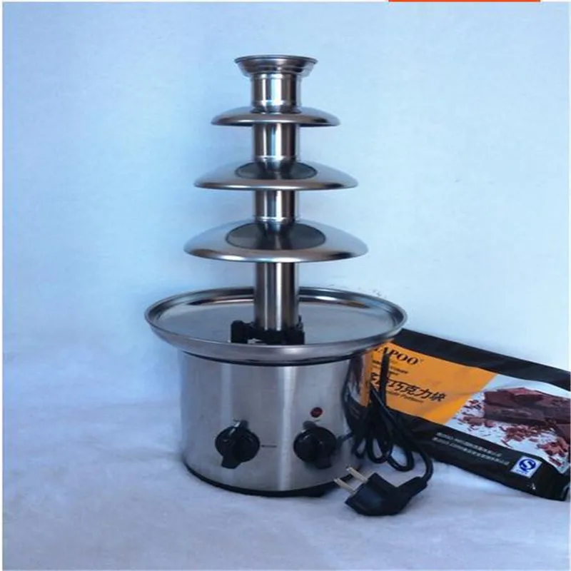 Шоколадный фонтанчик из нержавеющей стали 4 уровня 46 см 110 В 220 В|chocolate fountain