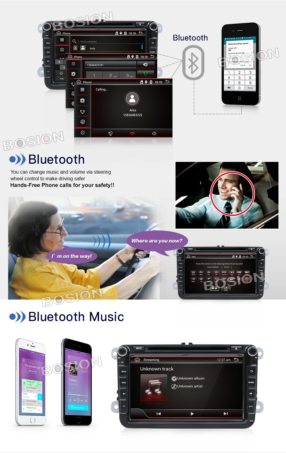 In dash Car stereo Android 7.1 Double 2Din 8 Inch Car DVD Player SD AUX-IN SWC MAP For VW/Volkswagen/POLO/PASSAT/Golf/Skoda/Seat