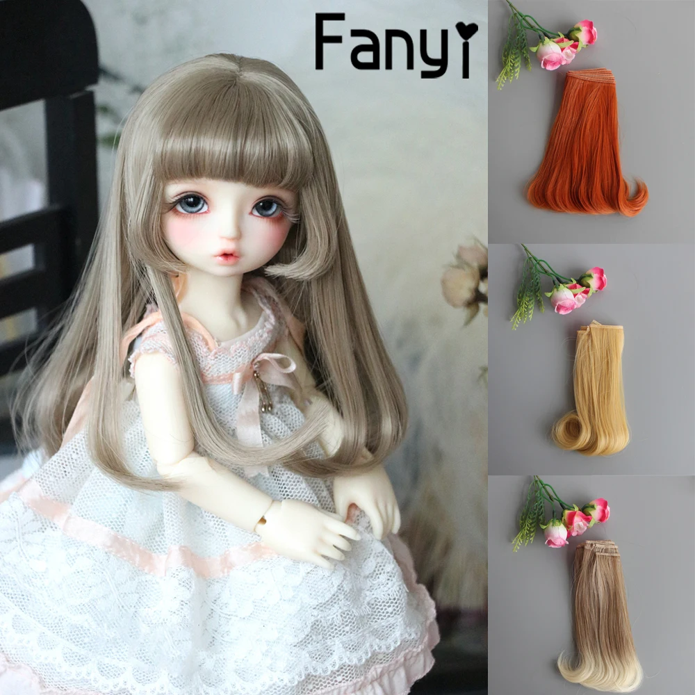 Fashion 15*100cm DIY Mini Tresses Doll Wig High Temperature Material