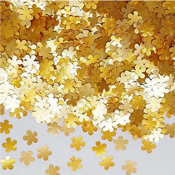 

1g(2000pcs) Edible Glitter Gold Flower Sprinkles,Pretty Shinny Glitter,Ideal Use For Cake Icing Sprinkles Decoration