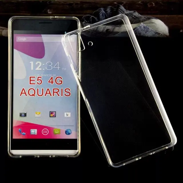 

New Arrival Soft Transparent TPU Gel Cover Case Skin For BQ Aquaris E5 / Fnac Phablet E5 / Aquaris E5 4G Version