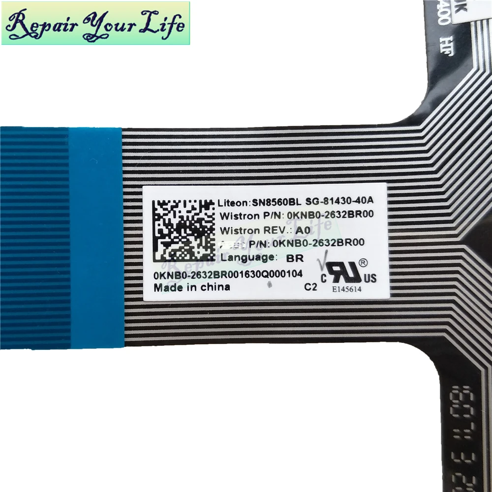 Teclado Backlit Brasileiro para Asus Zenbook Ux330 Ppo br Brasil Ux330u Ux330ua Ux330uak Brasil 0knb02632br00 - Imagem 3