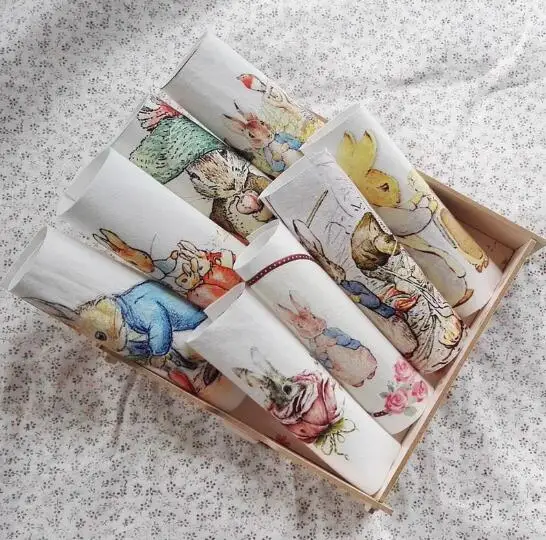 

ZENGIA Peter Rabbit digital print Dyed Cotton Linen Fabric For DIY Sewing Quilting Patchwork Home Textile Decor Of Purse Bags