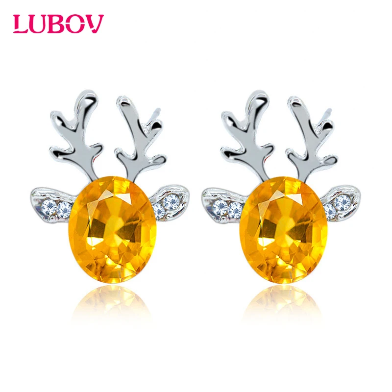 Креативные серьги-гвоздики со стразами в стиле оленей, женские маленькие серьги, милые украшения, рождественский подарок для девушек