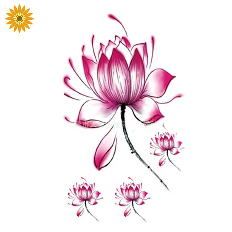 20+ Ide Desain Tato Bunga Lotus - Mopppy