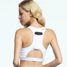 Сексуальный с открытой спиной карманный портативный спортивный бюстгальтер Топ для фитнеса бюстгальтеры для женщин противоударный бюстгальтер спортивный жилет тренажерный зал мягкие бюстгальтеры для йоги