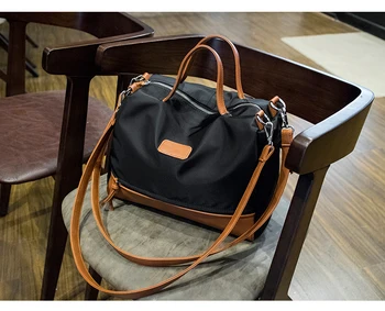

WxfbBaby oxford transparent bag woman Polyester black shoulder bag crossbody bags for women designer bag single shoulder handbag