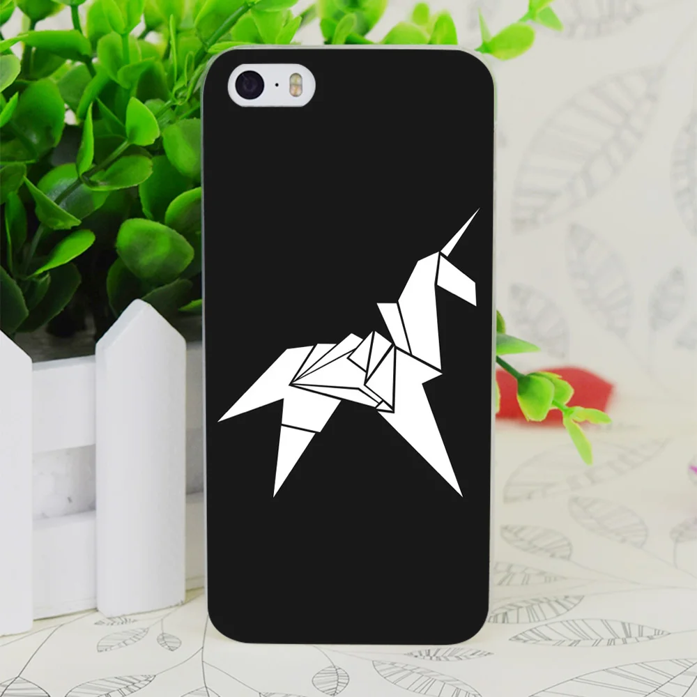 C0848 Origami Unicorn Transparent Hard Thin Case Skin Cover For Apple IPhone 4 4S 4G 5 5G 5S SE 5C 6 6S Plus |