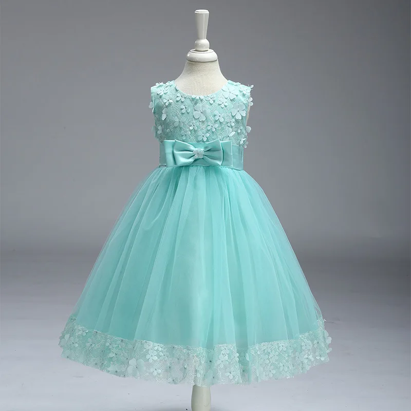 

Formal Wedding Dress Baby Girl Bow Pattern For Toddler Party Baptism Dress Clothes