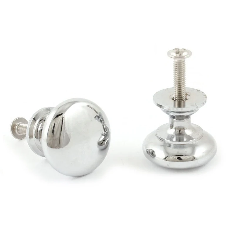 

DSHA New Hot TOP! Silver Tone Mirror Polish Furniture Cabinet Drawer Knob Handle 4 Pcs