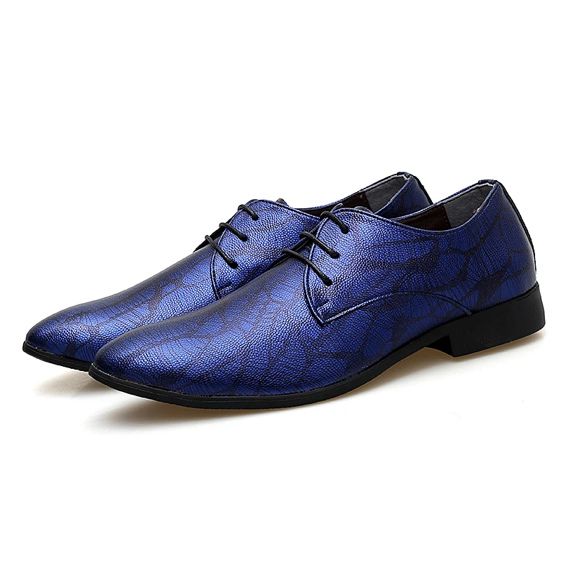 fashion snake skin men leather dress shoes cool designer evening party male footwear italian wedding brogue oxford shoes for men (44)