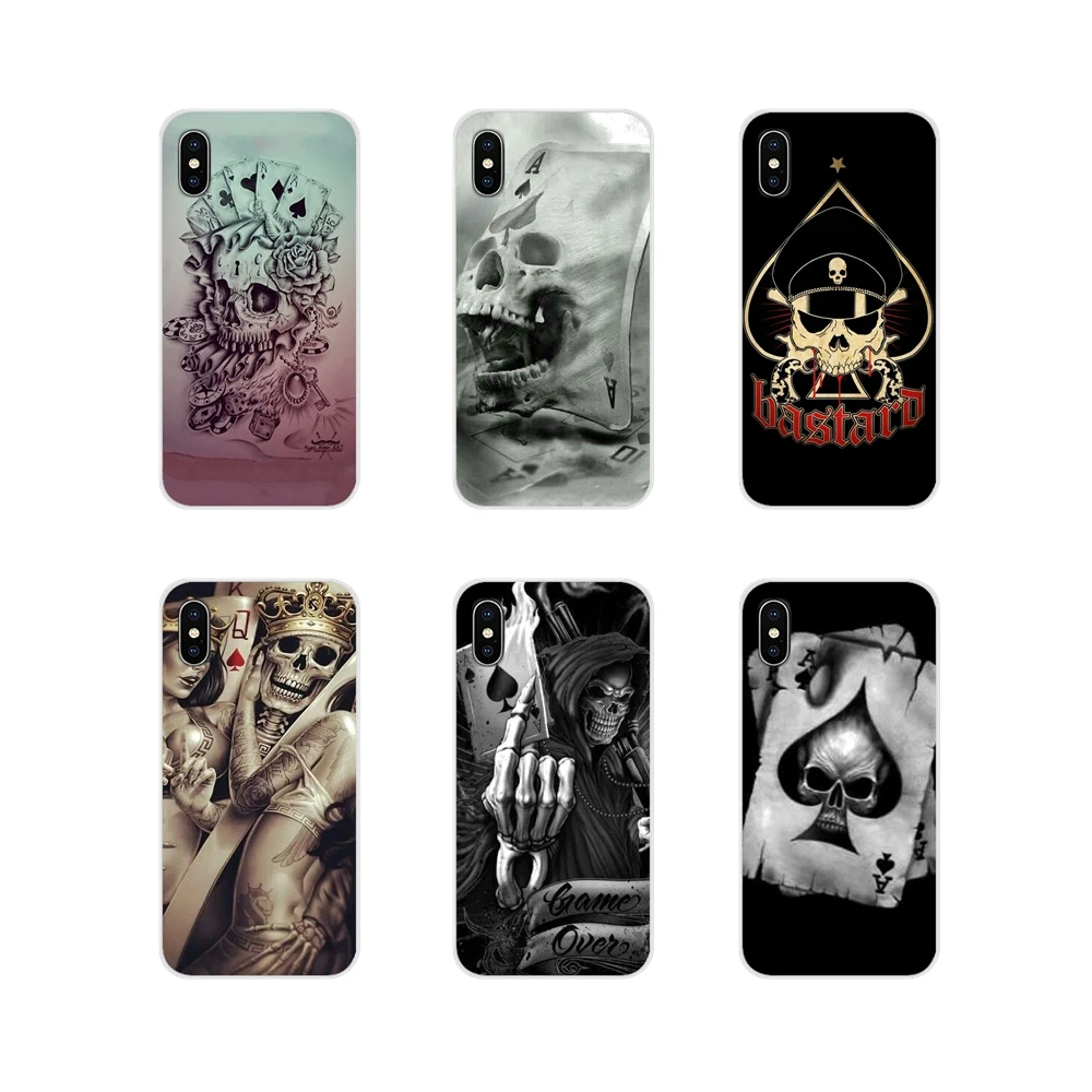 Аксессуары чехлы для телефонов Huawei Nova 2 3 2i 3i Y6 Y7 Y9 Prime Pro GR3 GR5 2017 2018 2019 Y5II Y6II Poker Skull Tatoo