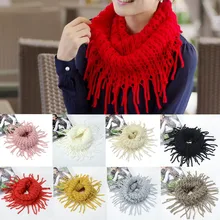 LNRRABC 11 цветов для женщин и девочек, повседневная осенне-зимняя теплая кашемировая шаль с кисточками, 2 круга, вязаный пуловер, шарф, рождественские подарки