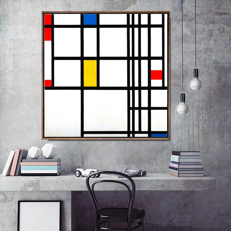 

Home Decoration Print Canvas Art Wall Pictures Poster Canvas Printings Paintings Square Netherlandish Piet Cornelies Mondrian
