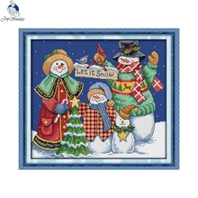 Рождественский снеговик, наборы для вышивания крестиком, счетный Набор для вышивания крестиком, Китайская вышивка крестиком, нить для вышивания