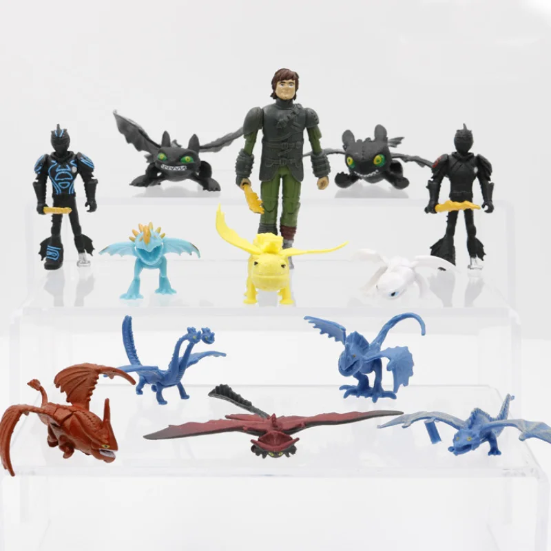 

13pcs/lot How To Train Your Dragon 3 Toothless Dragon Doll Action Figure Toy Stormfly Night Fury Light Fury Children Gifts