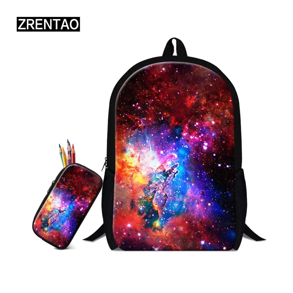 Baby Kids School Backpack Sets Universe Galaxy Prints Shoulder Book Rucksack Blue Black Red Schoolbag For Kindergarten Students | Багаж и