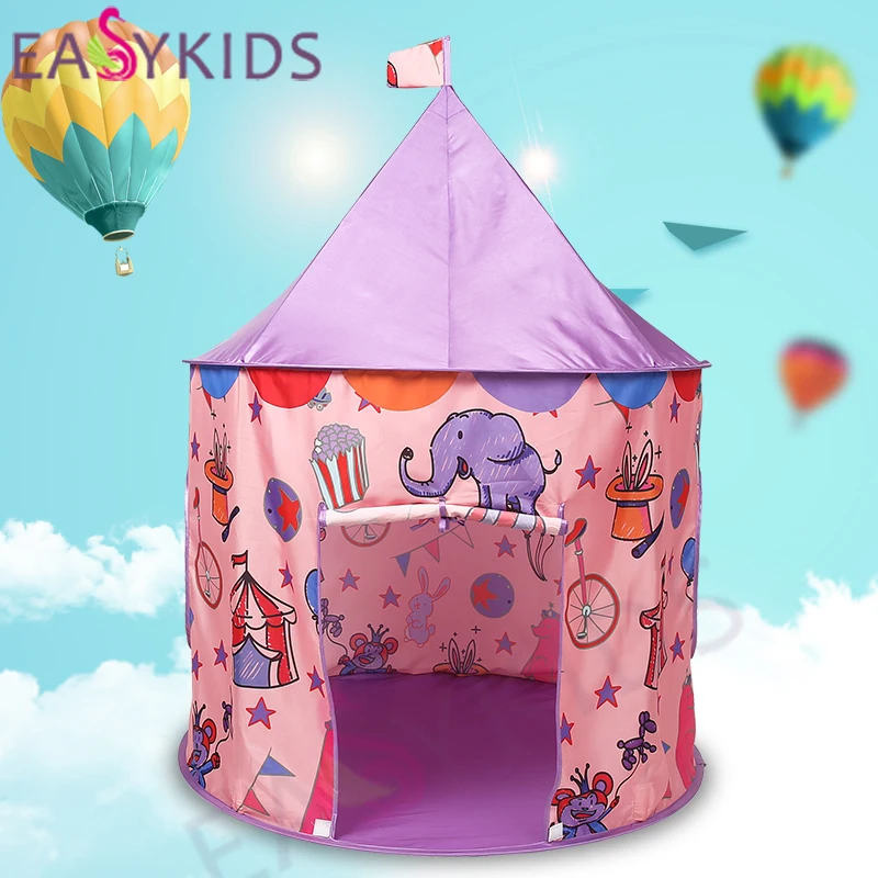 Kids Play Tent Foldable Portable Cute Cartoon Girl Princess Castle Indoor Outdoor Play Tents Playhouse For Children Best Gifts (2)
