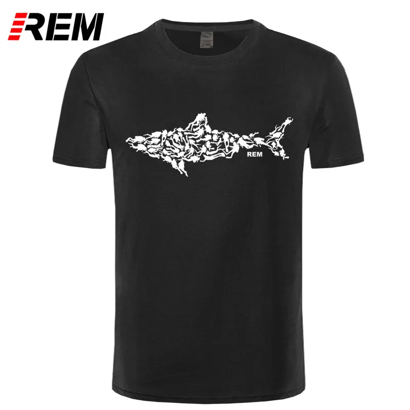 REM Shark аквалангист футболка Divinger Dive Забавный подарок на день рождения подарок для Него для мужчин взрослых Футболка короткий рукав хлопок - Цвет: 8