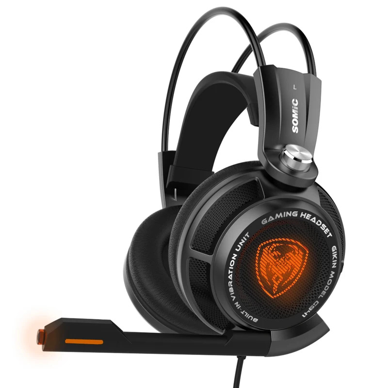 SOMIC Профессиональный Gaming Headset 7 1 канальный объемный звук большие наушники стерео