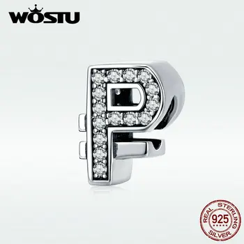 

WOSTU Ruble Russian Currency Bead 100% 925 Sterling Silve Zircon Charm Fit Original Bracelet Pendant DIY Jewelry Making DXC1271