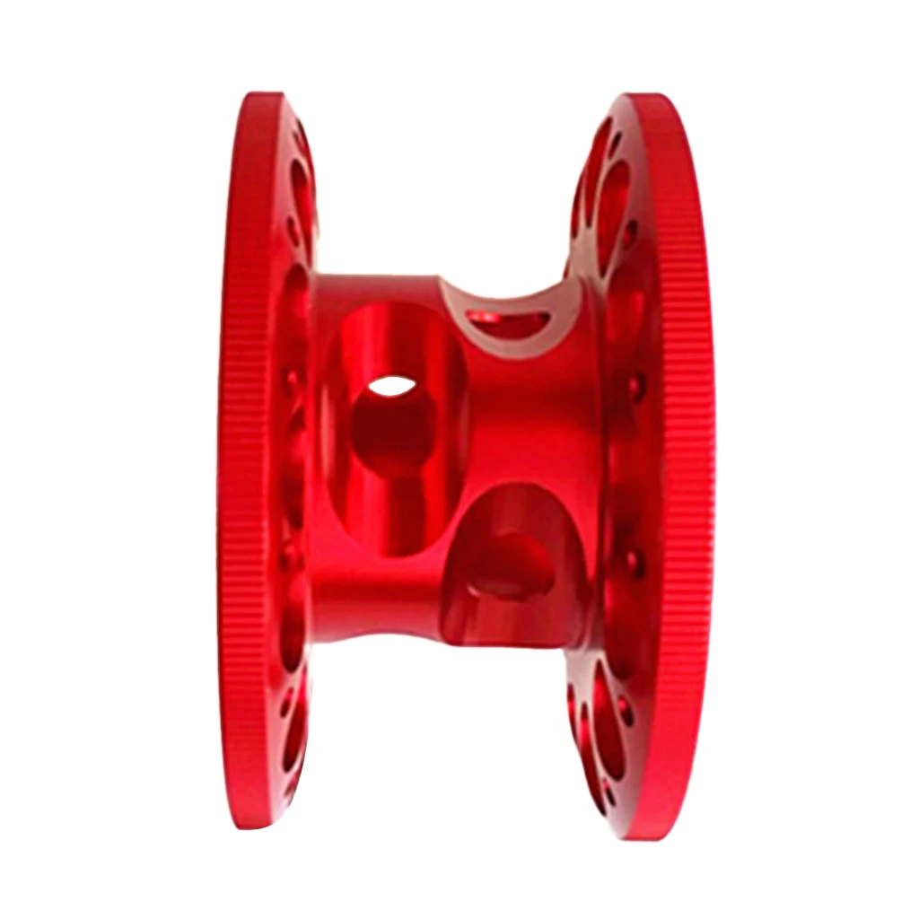 2pcs Aluminum Alloy Compact Finger Spool Guide Line Reel Scuba Diving Dive Gear Accessories, Red+Blue Finger Spool