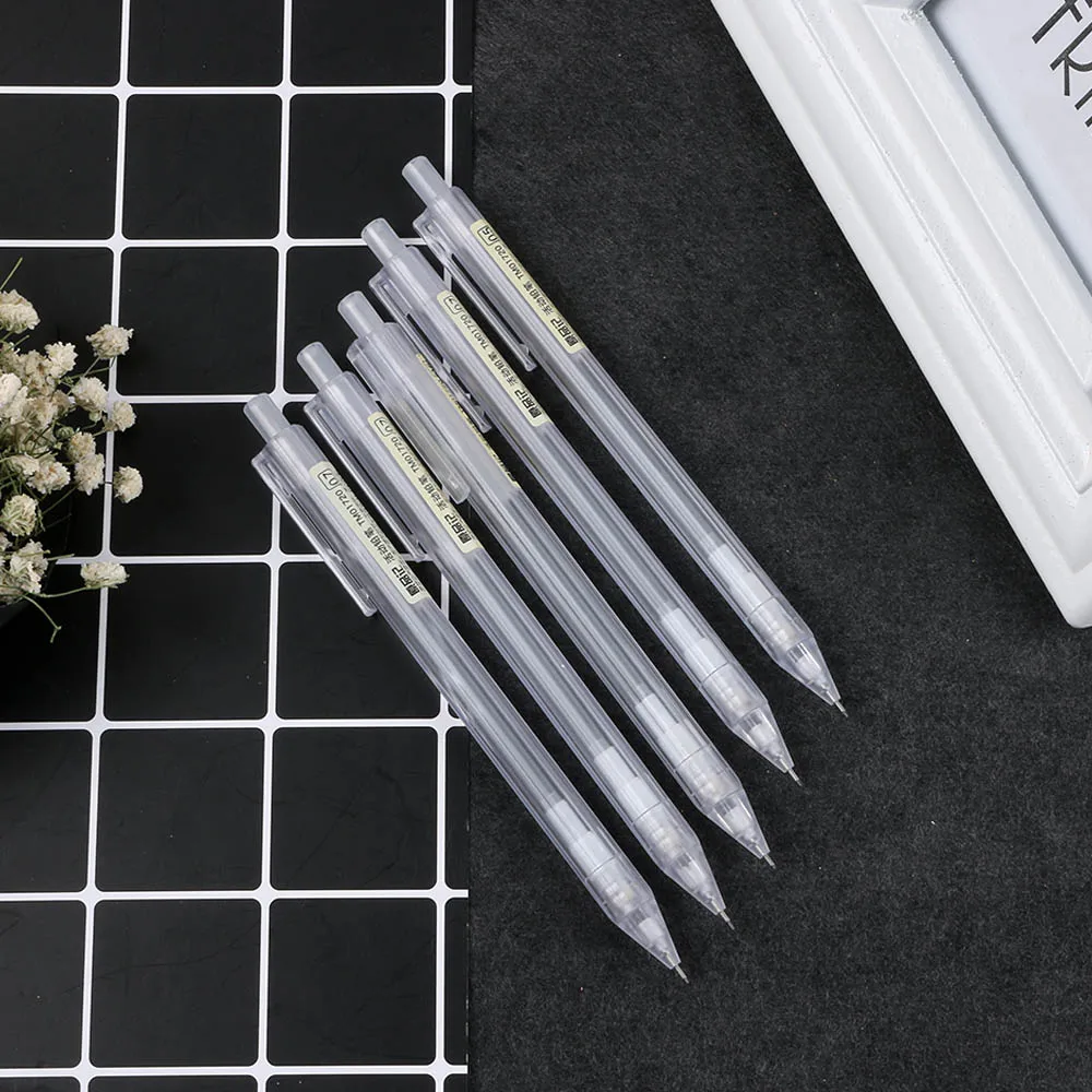 Корейский стиль канцелярские прозрачные автоматические карандаши очаровательные Kawaii пластиковый механический карандаш для детей Подарки материалы