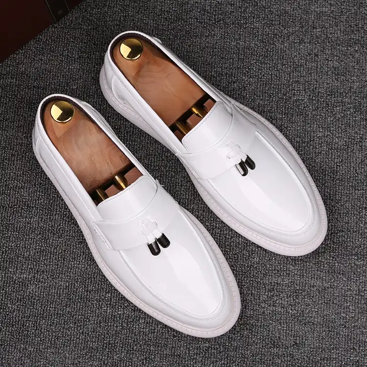 white leather shoes formal