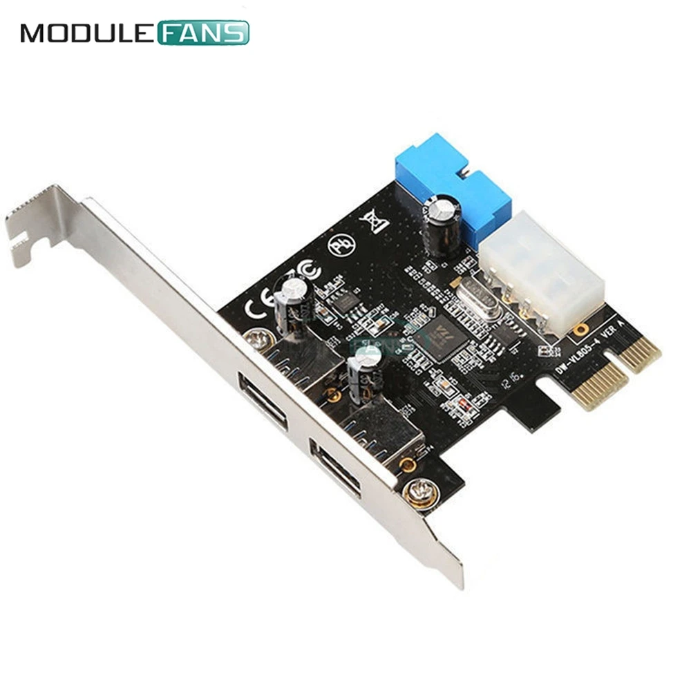 Pci 2 Ports Express Usb 3.0 Front Panel With 4-pin & 20 Pin Control ...