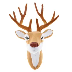 Реалистичная мягкая голова оленя модель игрушки Искусственный Мех животных домашний орнамент подарок