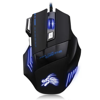 

Newest Hot X8 Professional Wired USB Mouse 7 Button 5500DPI Cool Color Lamp Gamer Computer Office Mice Cable Gaming CF LOL Mouse