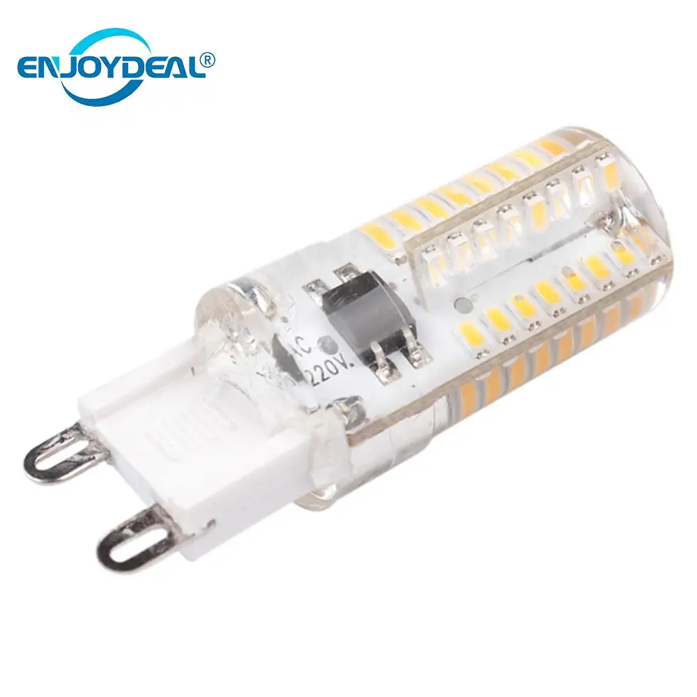 Супер 3014 SMD G9 64 светодиодный свет лампы 220 V 6 Вт 360 градусов энергосберегающая лампа Светодиодный лампа