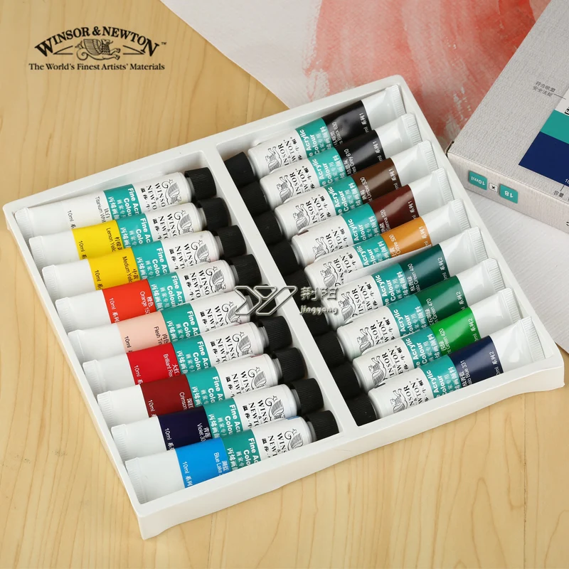 Бесплатная доставка Winsor Newton 18 цветов акриловая краска набор настенная одежда