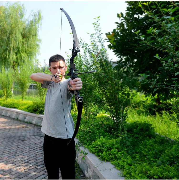 Potente arco recurvo profesional 30/40lbs caza arco flecha caza al aire libre pesca - 2
