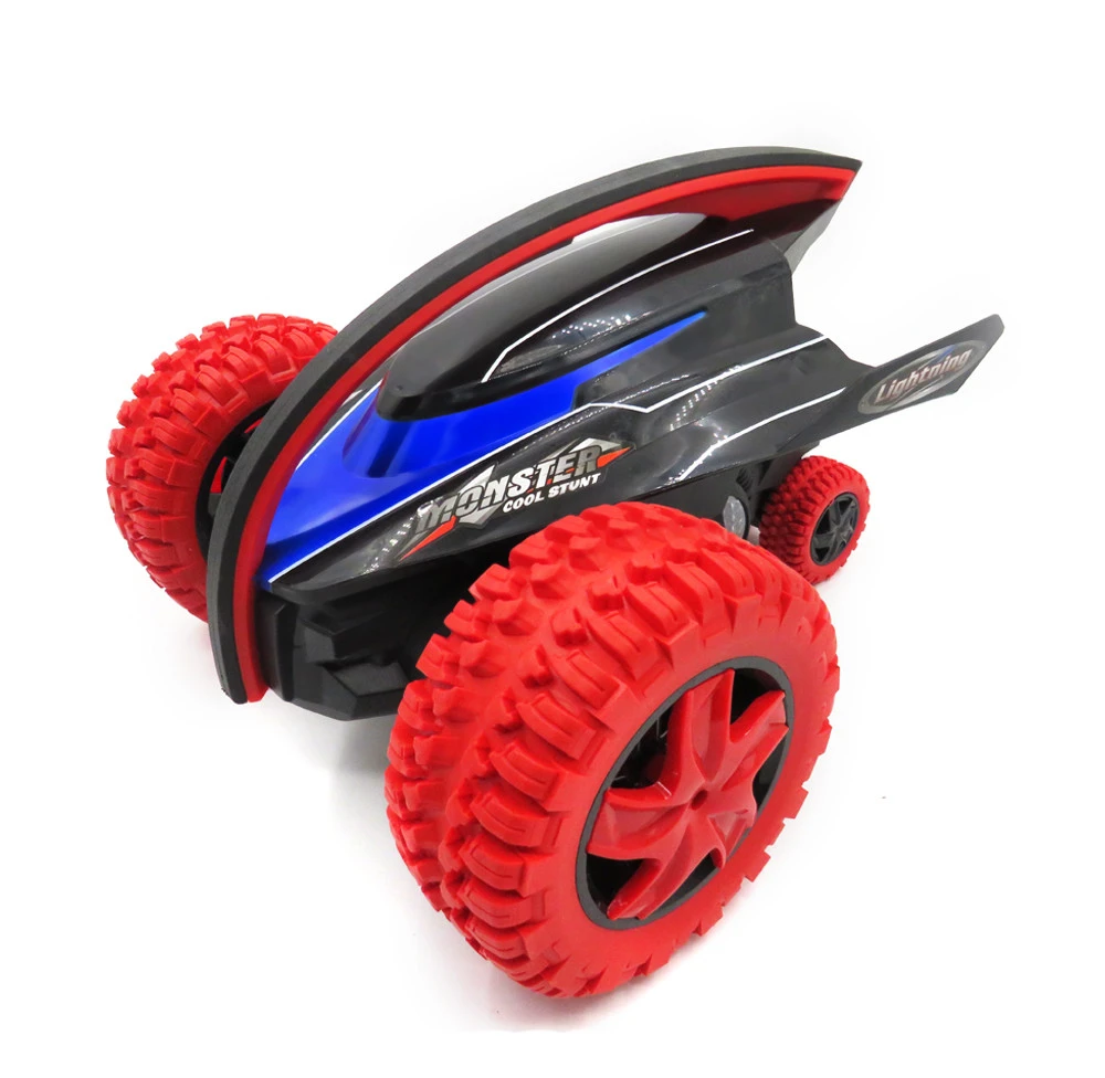 Flytec 015 Rc カー 360 度回転モンスターロックマシン悪魔の魚ジャイロリモートコントロールカーのおもちゃ子供青赤 Rc Cars Aliexpress